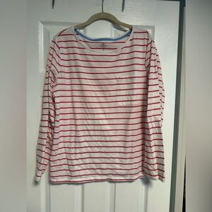 💙 St. John's bay long sleeve strip Shirt XL
